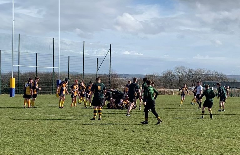Action from a 43-10 win for Helensburghs under-16s away to Strathaven (Photo - Solomon Blake)