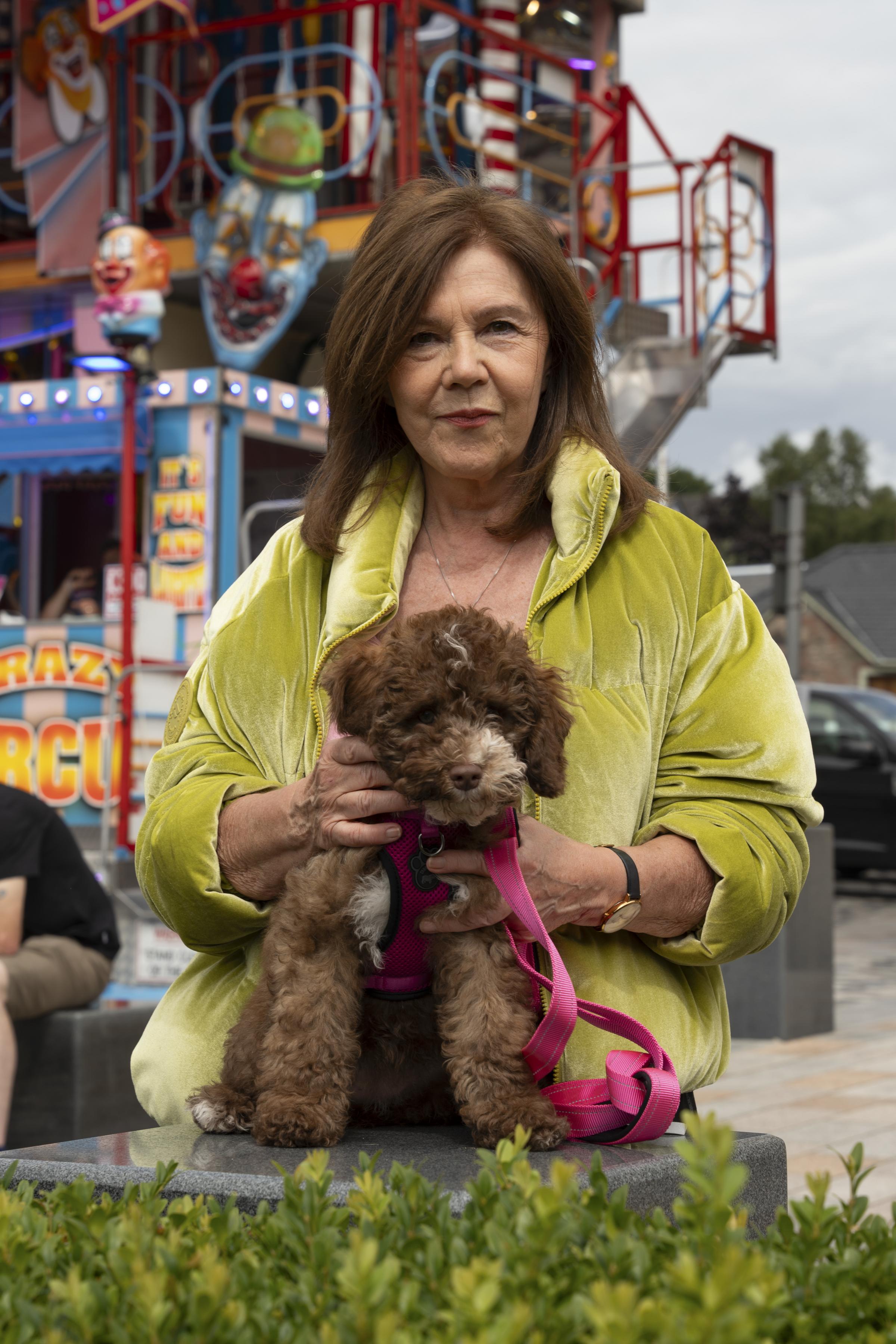 Susan Gardner with her new pup Oona