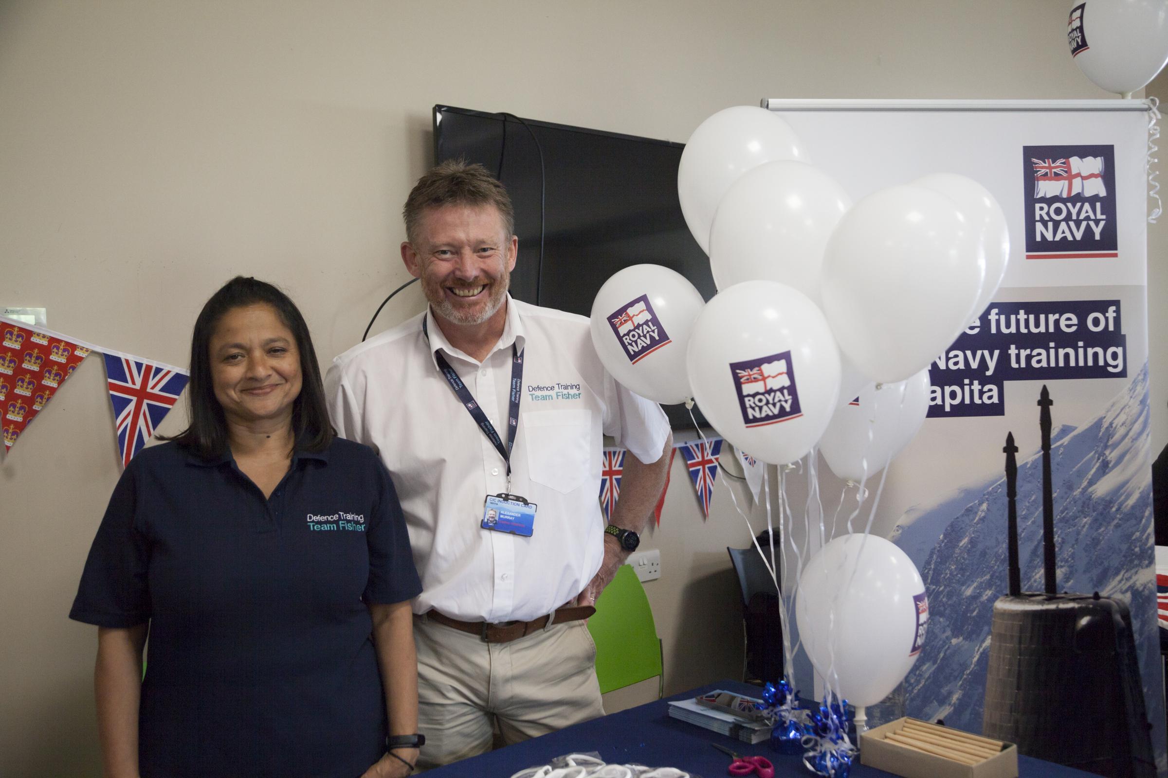 Team Fisher, Capita. Building the new submarine school at HM Clyde. Michelle Theobalds (HR Business Partner), Sandy Murray (Regional Training Manager). The new facility to be opened in 2025, although the majority of personnel will be RN staff they will