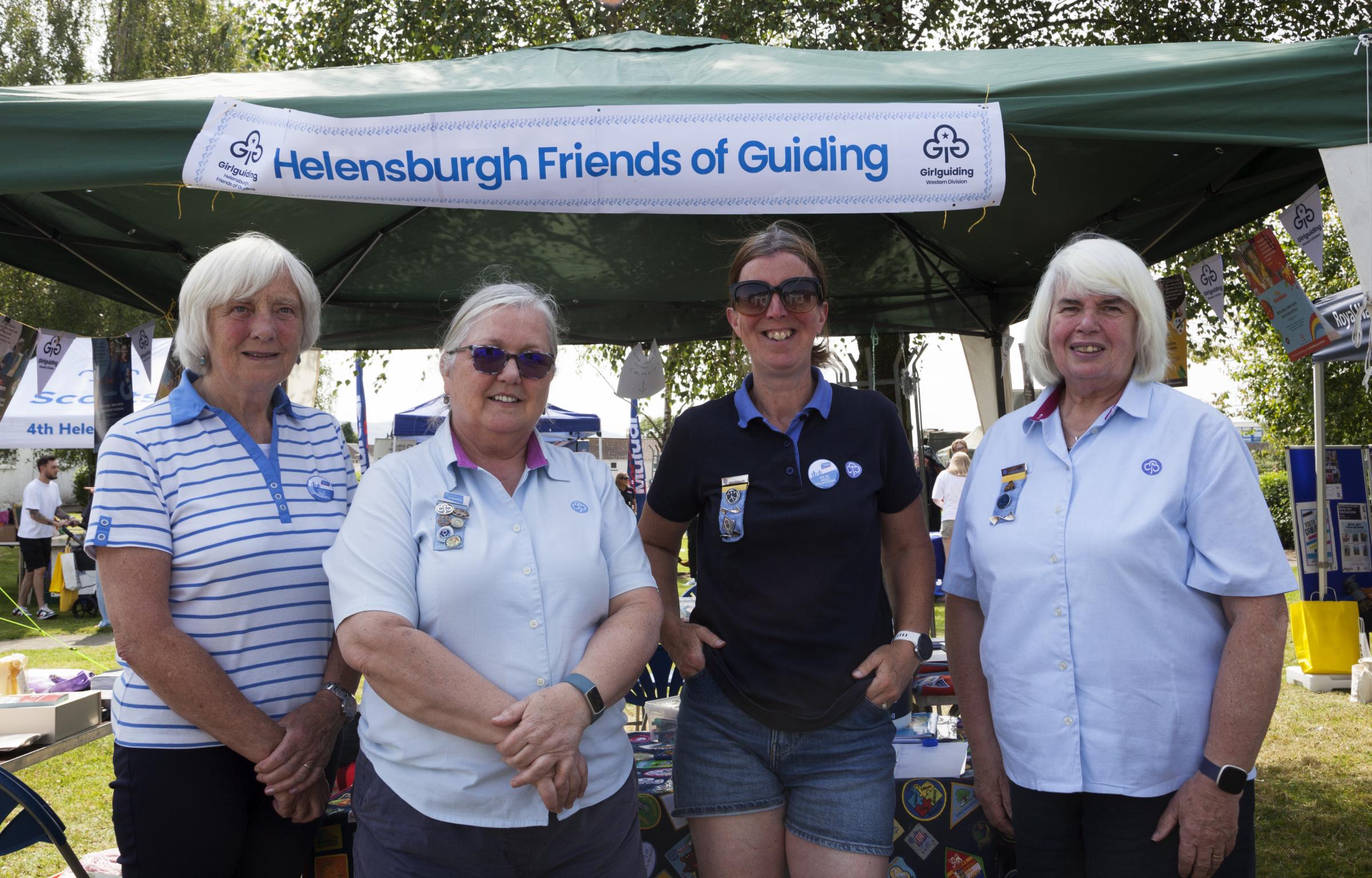 Helensburgh Friends of Guiding: Margaret Morrison, Bronach Hughes, Aileen Baird, Claire Thomson