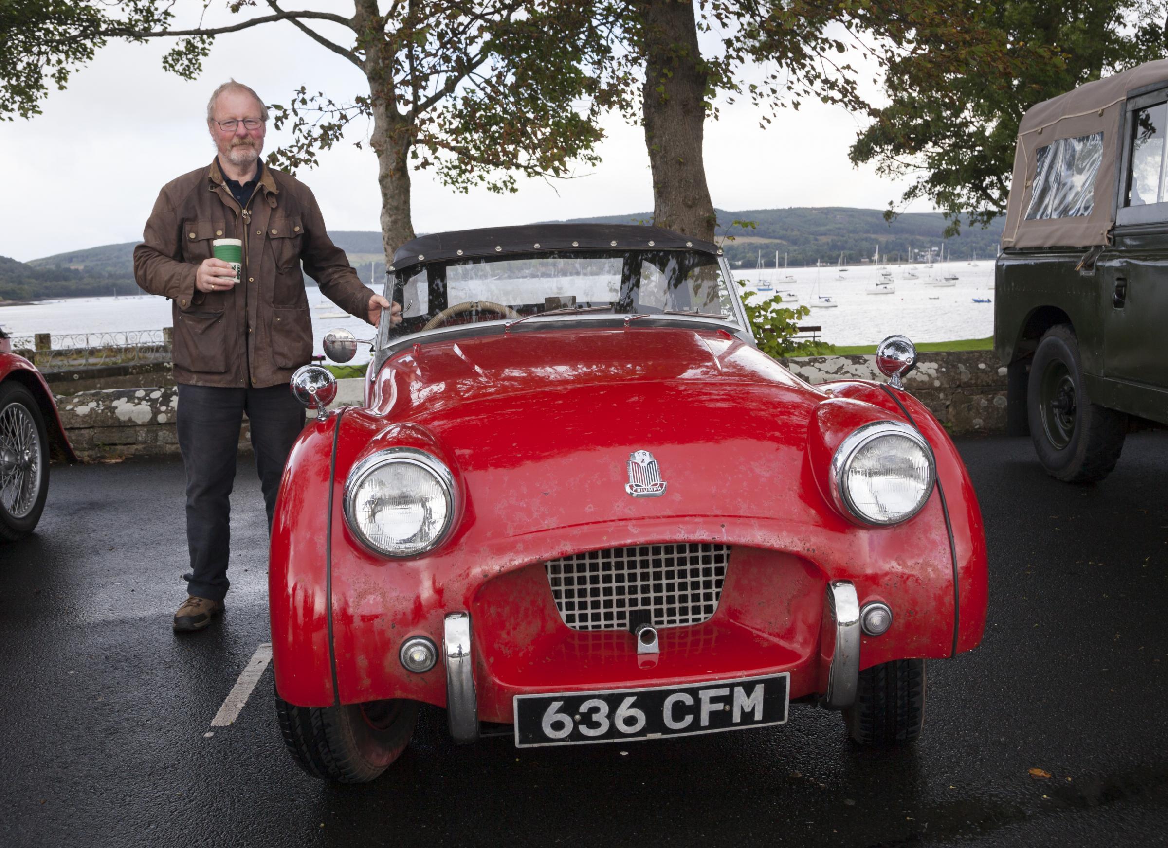 Richard Larter from Rosneath with his Triump TR2