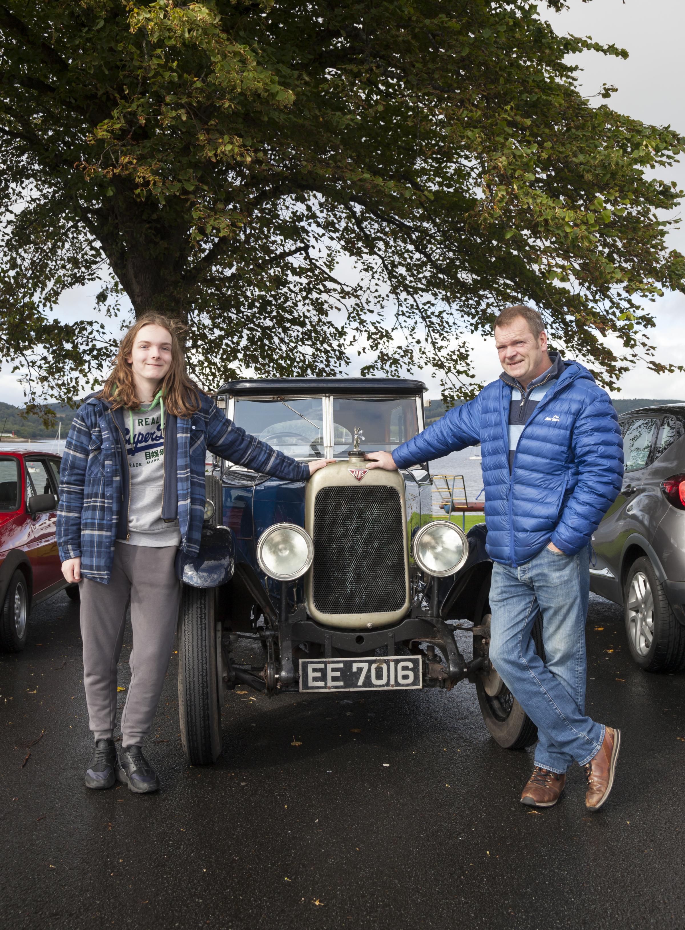 Jof and Ben Morgan with their 1927 Alvis. The furthest travelled to todays meeting driving for 5 hours from Balmedie, nr Aberdeen.