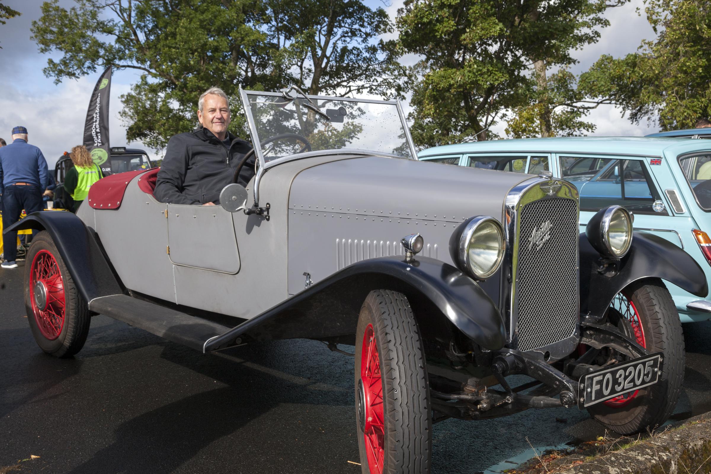 Alan McCormick in his 1936 Austin 18. Took 6 years to fully restore and this is his first year out with the club.