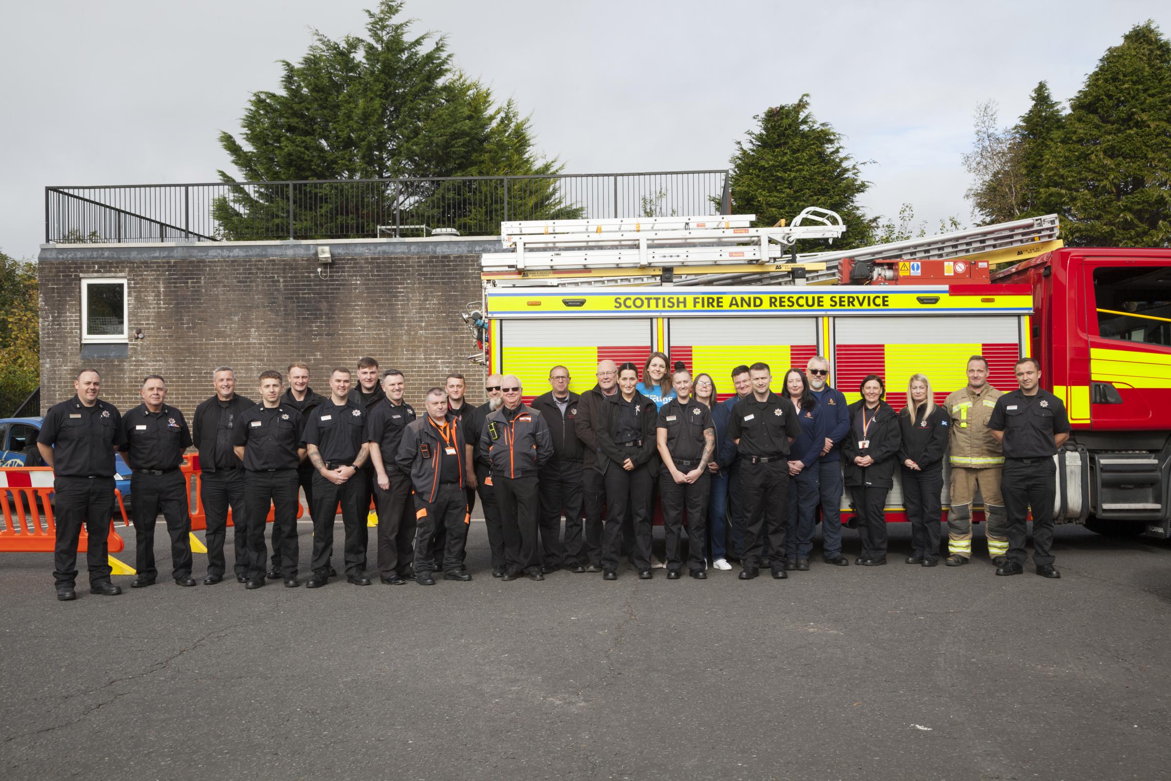 Helensburgh Fire Station Open Day, fire fighters, fire station staff and members of attending organisations.