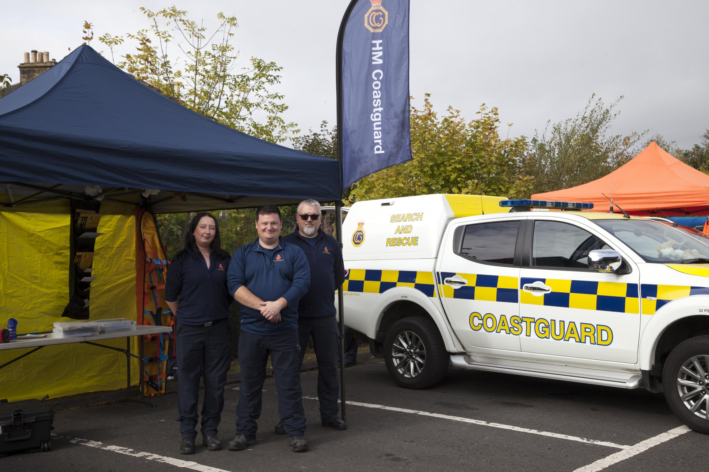 Helensburgh Fire Station Open Day, members of Helensburgh Coastguard