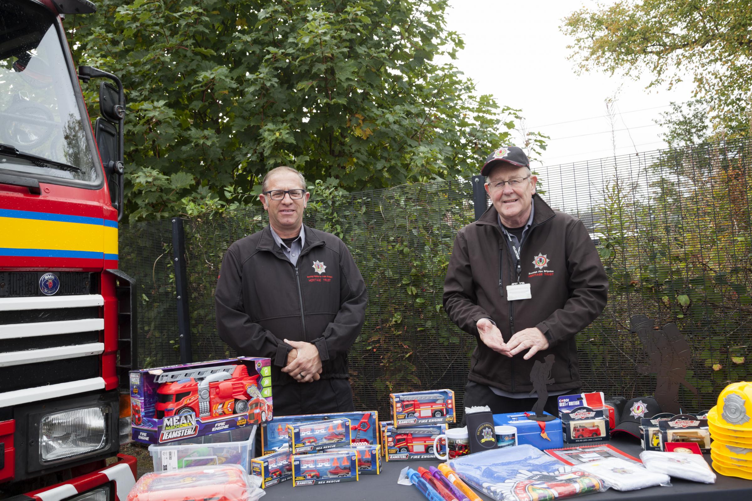 Gordon Donaghy and David Curran from the Scottish Fire Service Heritage Trust.