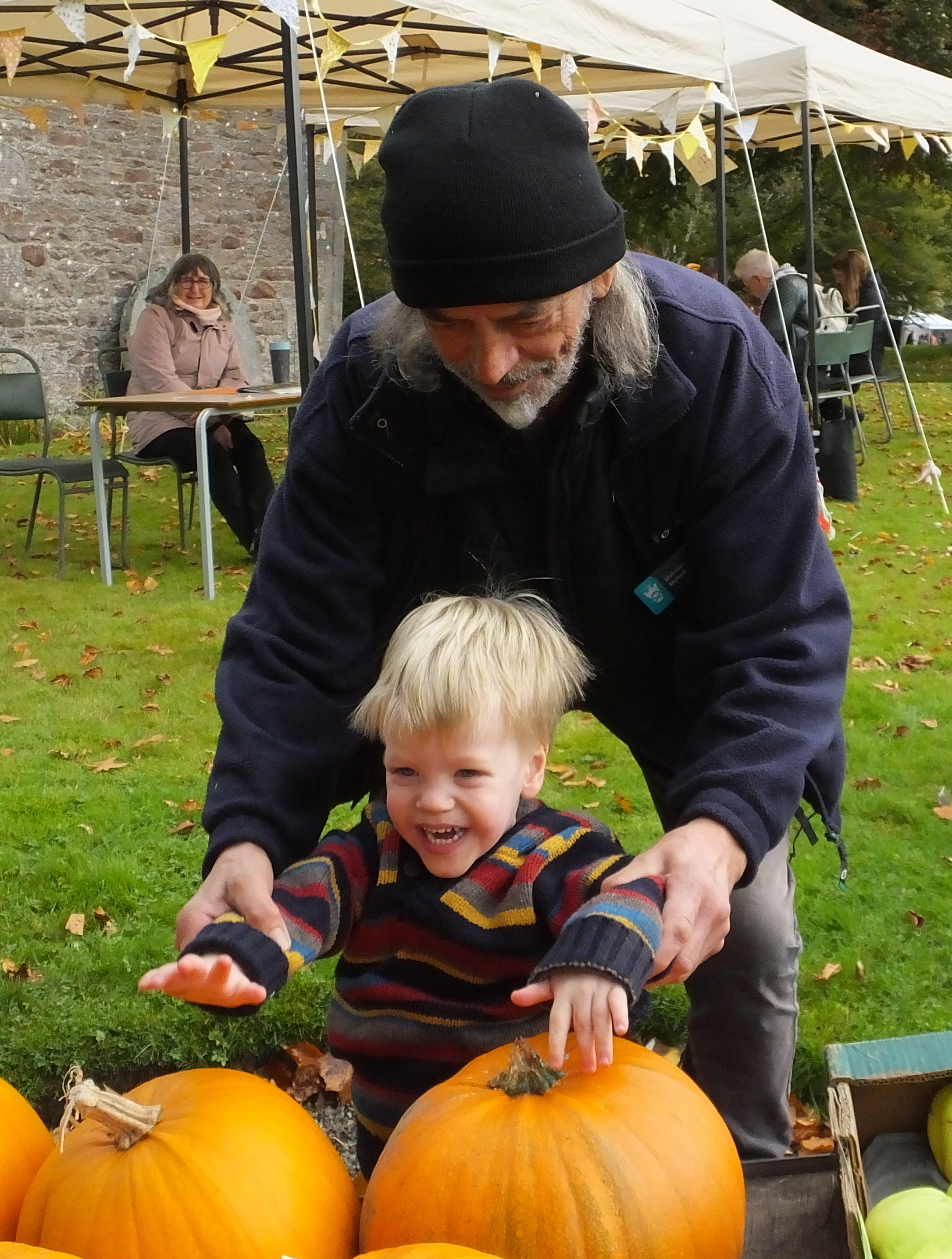 Danny Murning with the gardener Malcolm McNeal