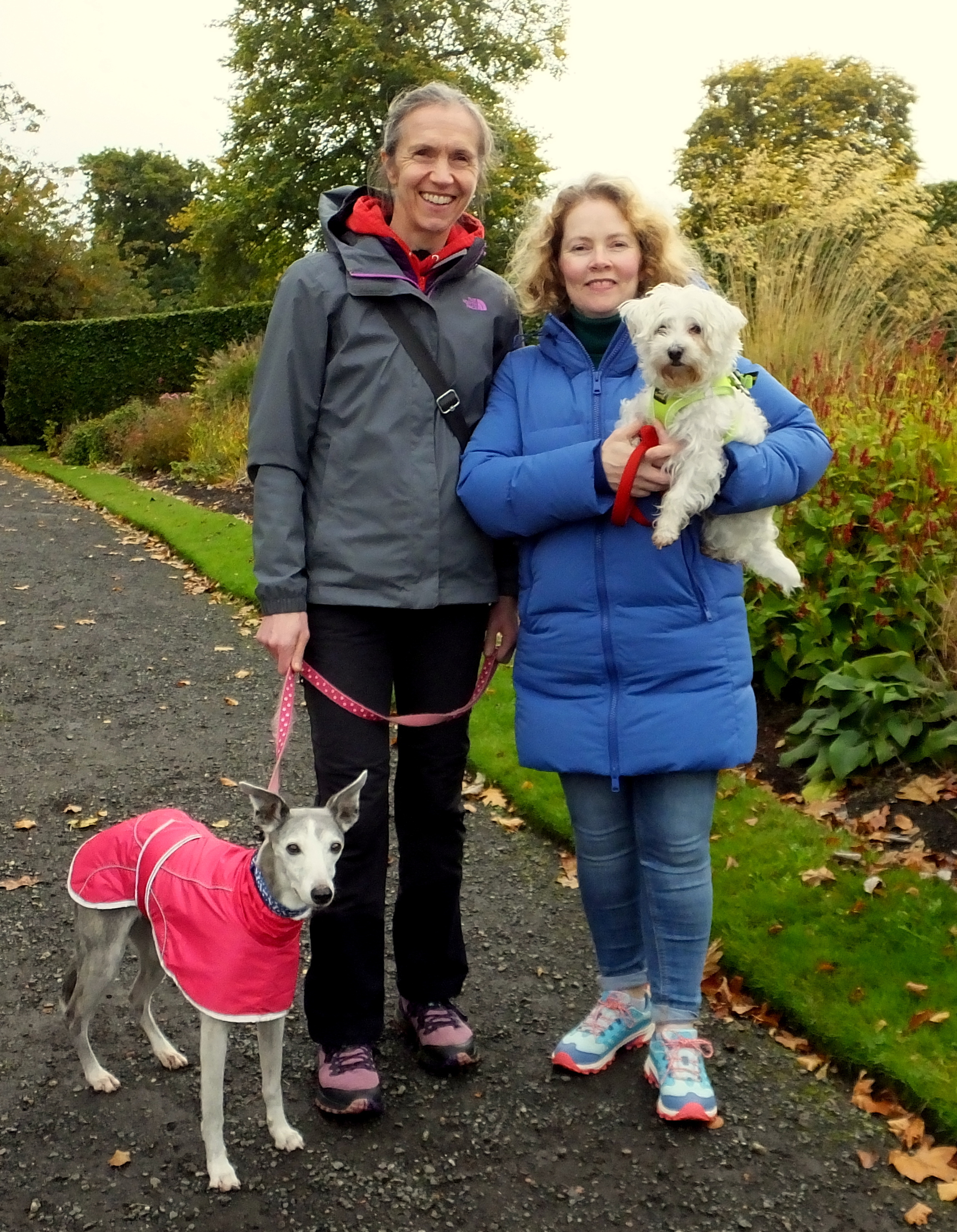 Emma Wilson with Flora and Shona Flannagan with Luna