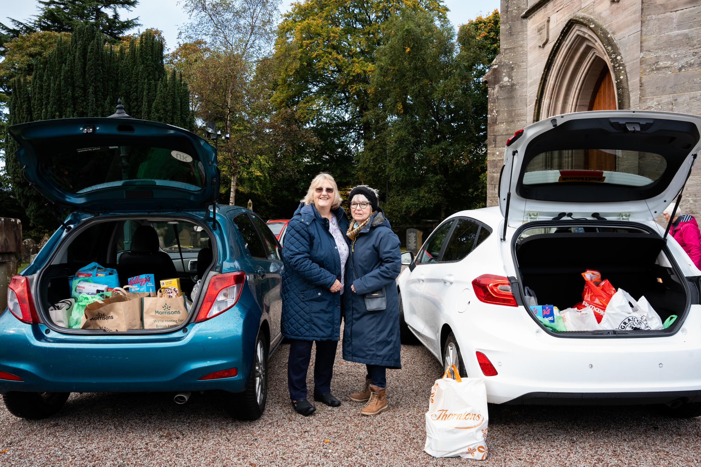 Food bank donation organisers from Rhu and Shandon Church