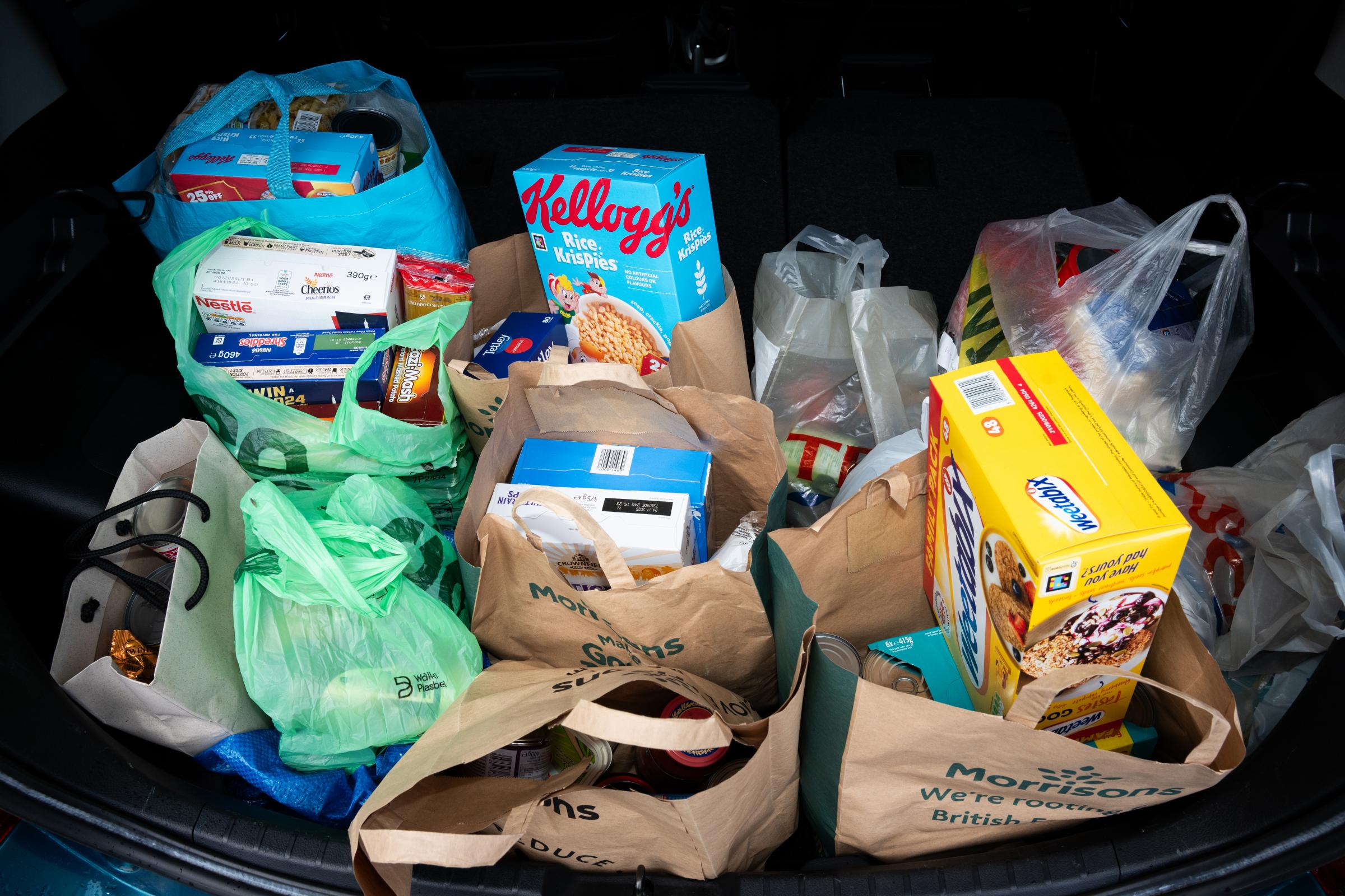 A boot full of donations from generous members of the community