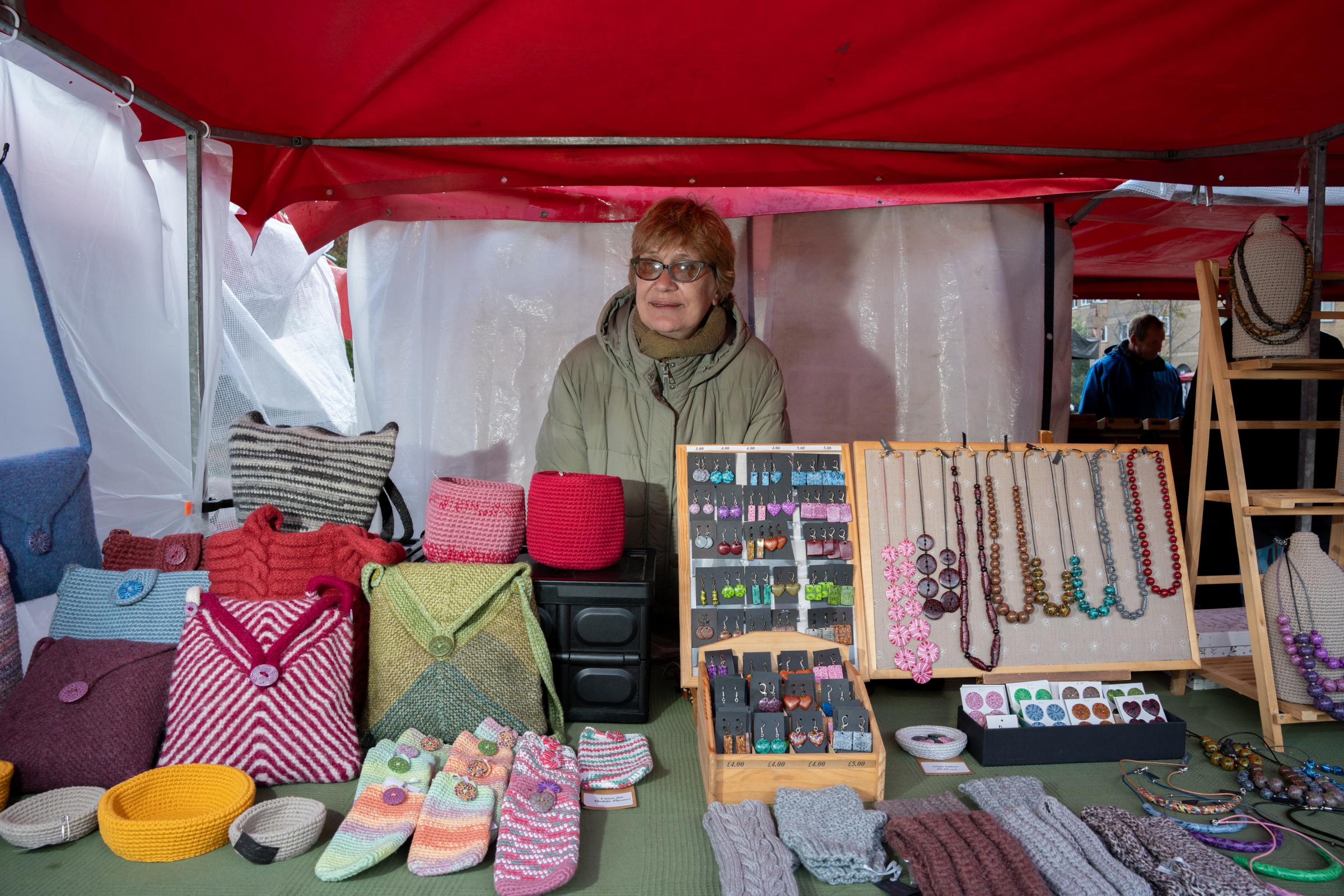 Giedre from Lithuania, and her business G.S Flair who repurposes old woolen clothes, unwinding the knit and reusing the thread to make her own creations