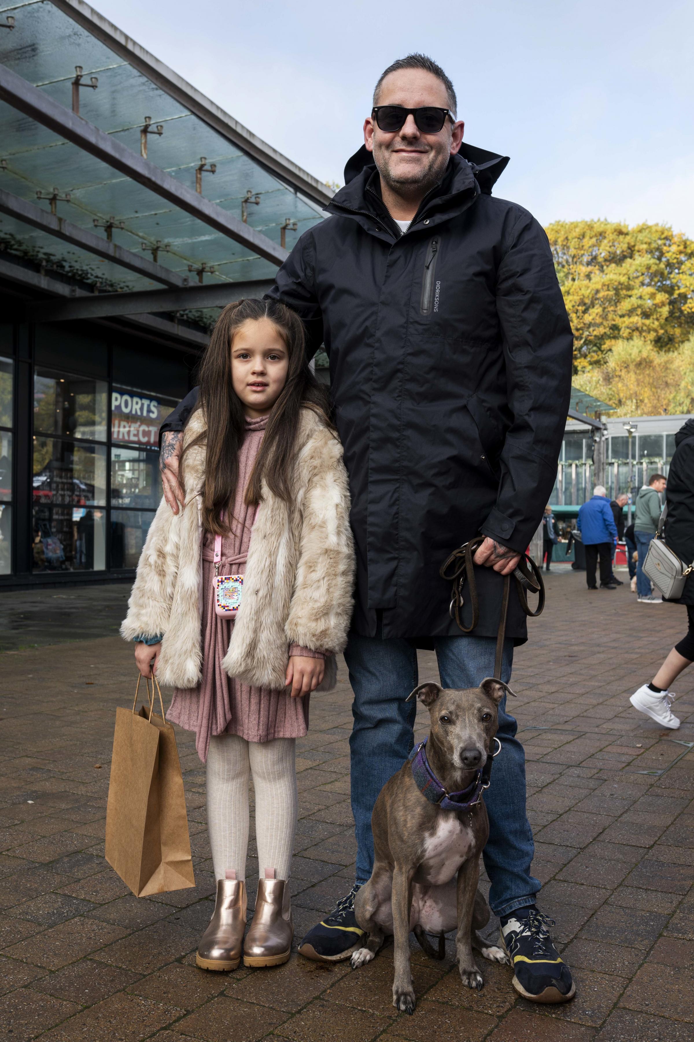 Daisy, John and Willow the whippet