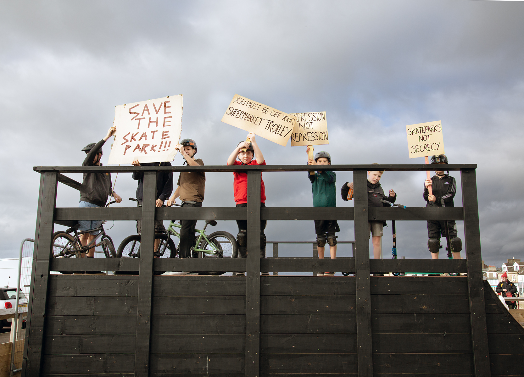 The community showed its support for the skate park and opposition to the supermarket (Tom Watt)