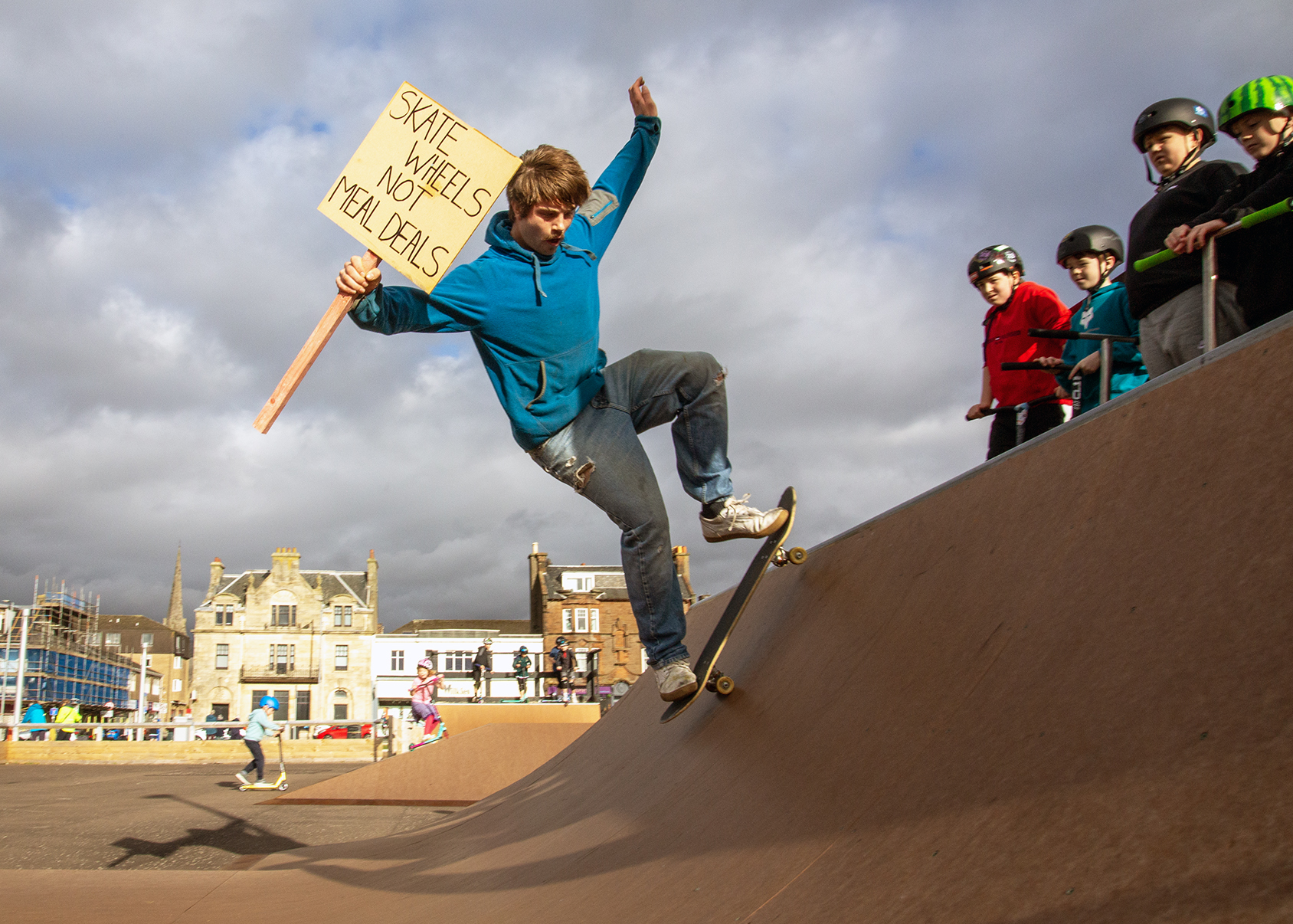 The community showed its support for the skate park and opposition to the supermarket (Tom Watt)