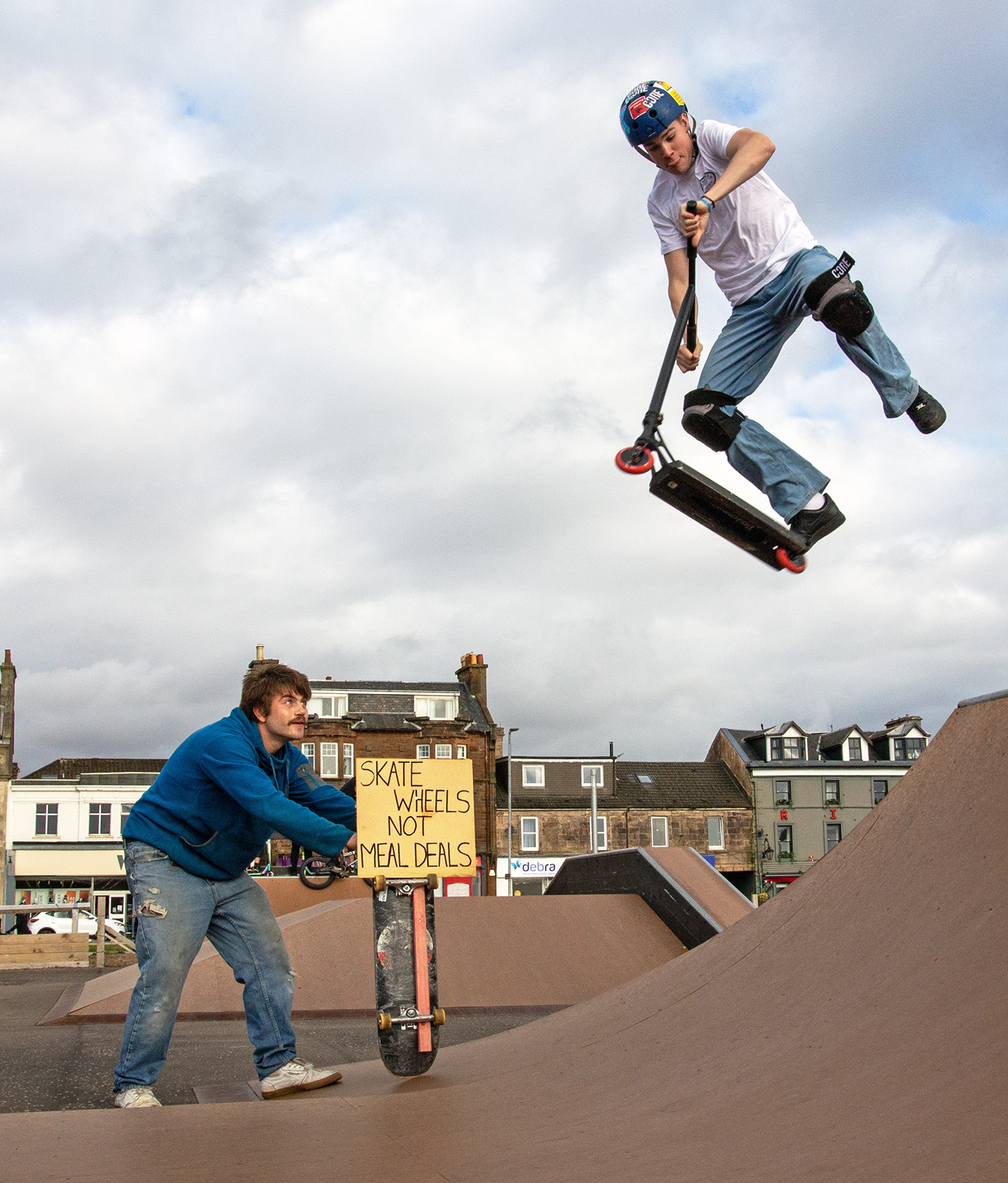 The community showed its support for the skate park and opposition to the supermarket (Tom Watt)