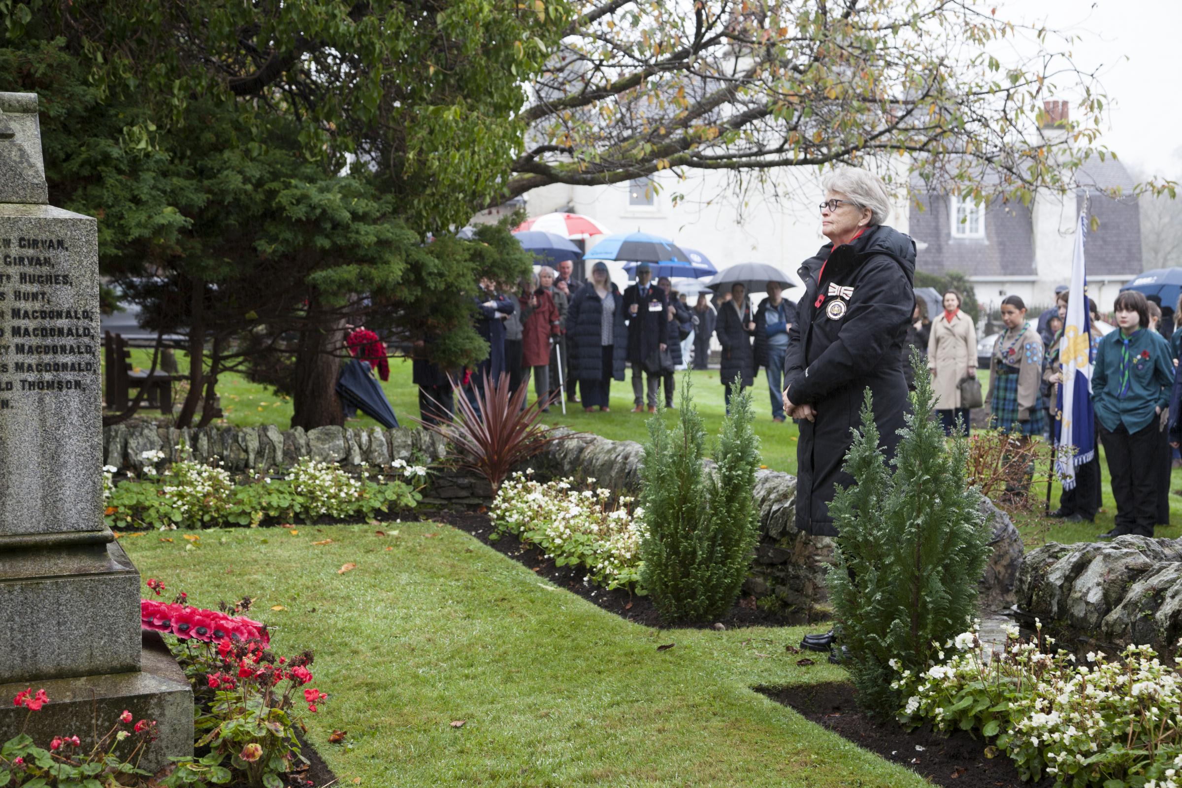 Rhu and Shandon Church Wreath laying - Deputy Lord Lieutenant - Angela Hartness (Ann Stewart)