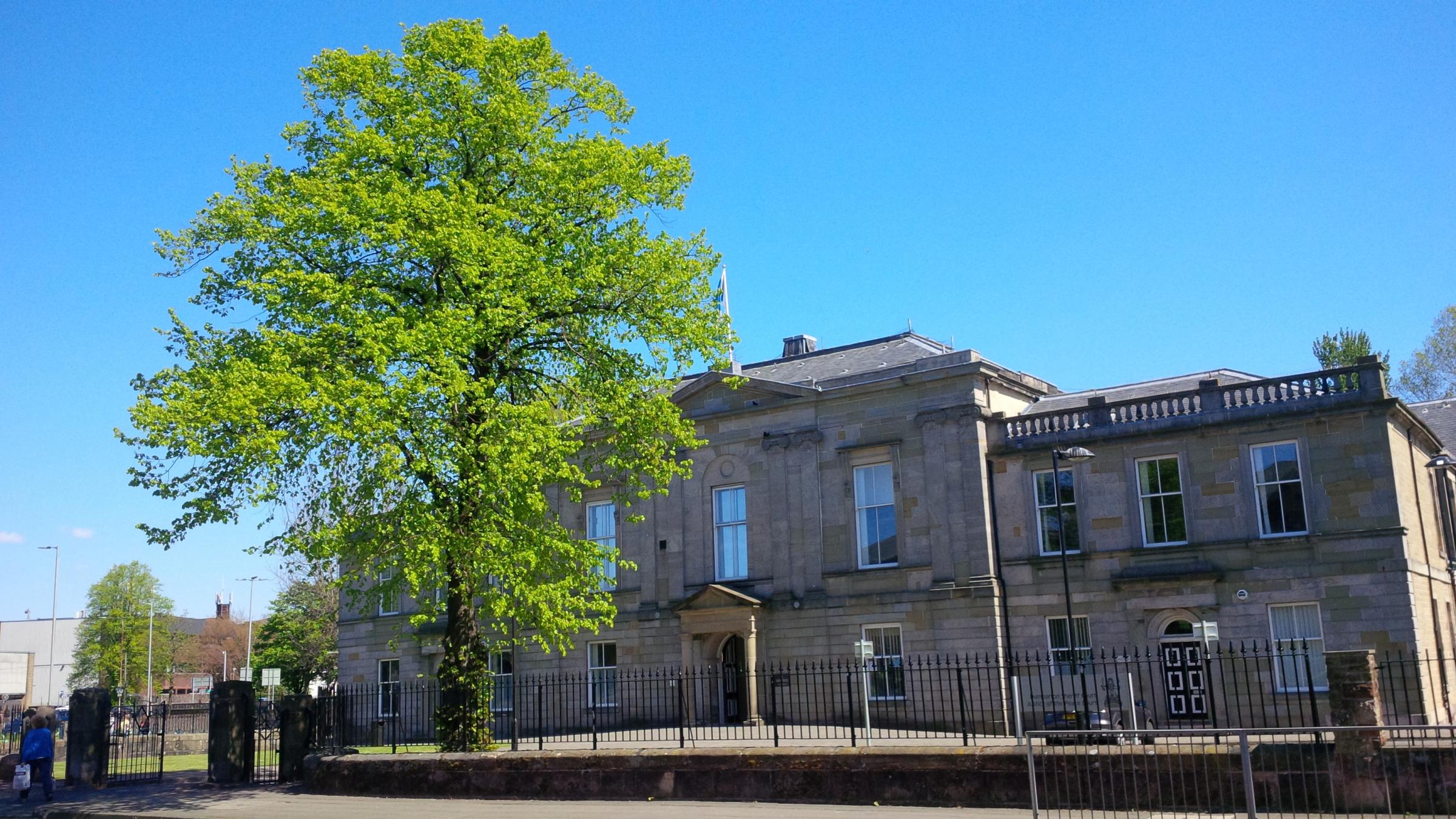 Dumbarton Sheriff Court, where Kieran Webster was handed a prison sentence in October 2021